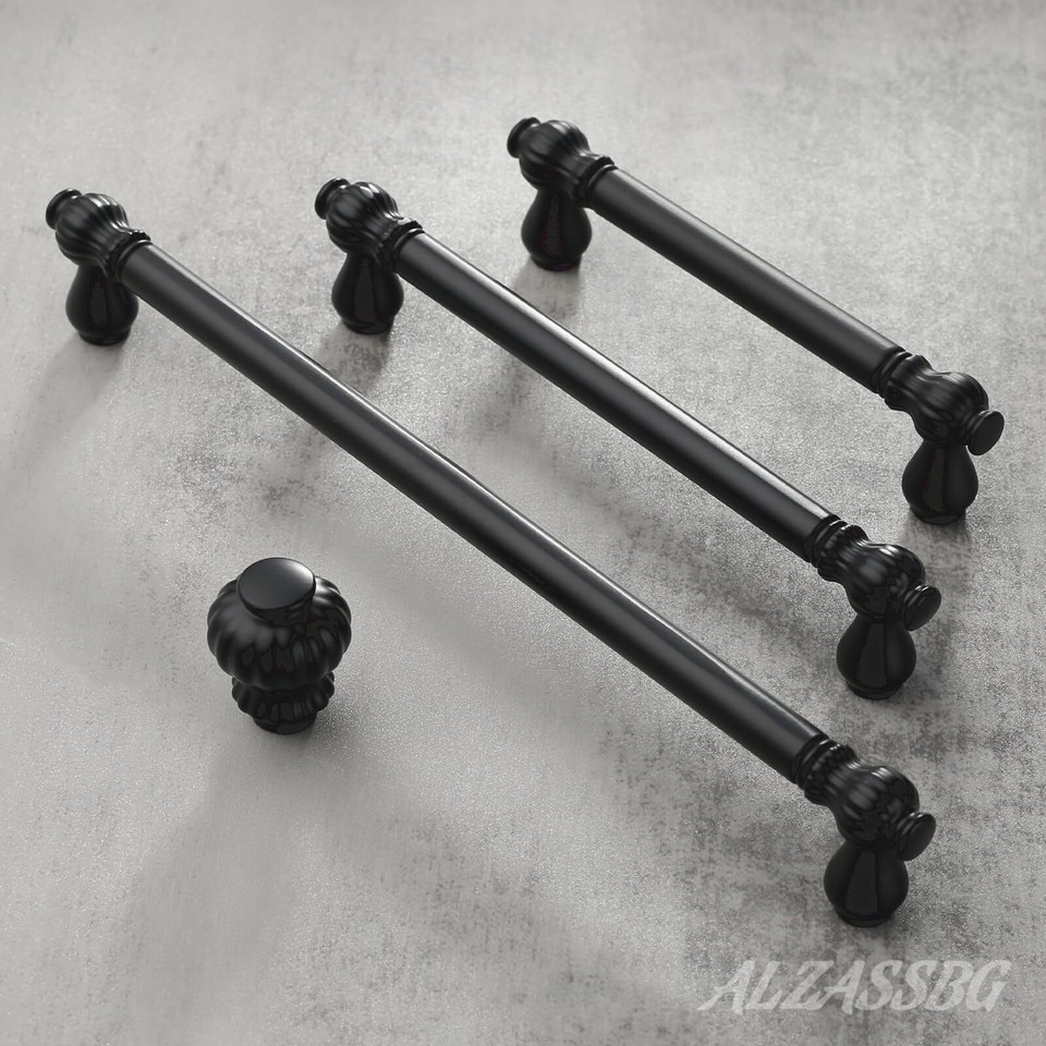 10 Pack Matt Black Pulls, 5 Inch(128mm) Hole Centers