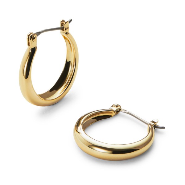 Alternate view of Ana Luisa Venus Endless Hoop Earrings 14k Gold Plated Silver Rhodium Pl...