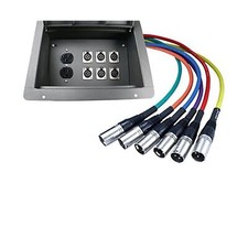 Pro Audio Stage Recessed Floor Box with 110v Electric and XLR Connections 6 ...