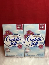 (2) Cuddle Soft - Suave Caricia - Original Scent Dryer Sheets - 40 Sheets - HTF