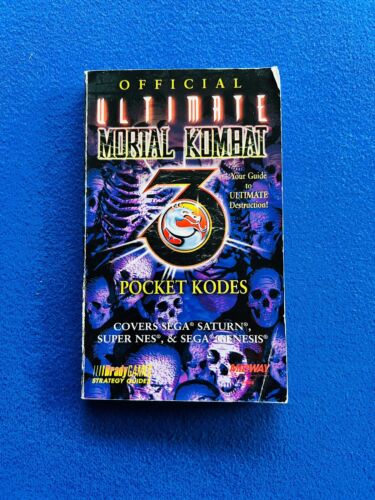UMK3 Ultimate Mortal Kombat 3 Official Strategy Guide POCKET KODES EDITION LOT Q - Afbeelding 1 van 7
