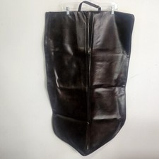 Vintage Abdalla of Atlanta 39" Suit Garment Bag Brown Faux Leather Naugahyde