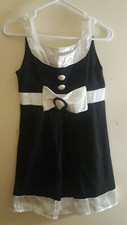Juniors Retro Black White Dress Size Small