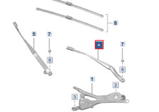 PORSCHE 911 992 Carrera Frontwischerarm RHD 9992955409A NEUES ECHTES