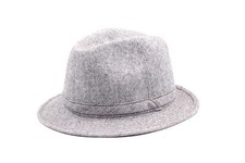 WEGENER Herren Fedora Hut Grau Größe 57 Filz Vintage Kaum getragen