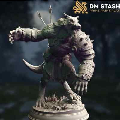 Cursed Werewolf Leader Dnd Mini | Ferocious Lycanthrope Mini | By DM Stash