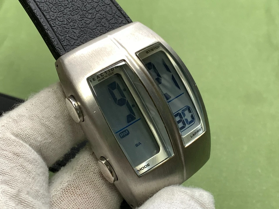 NEW REACTION TM KENNETH COLE A126-03-RK5051 LCD S/S QUARTZ MEN'S WATCH - image 4 of 4