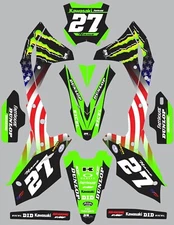 Graphic Kit for 2017-2020 Kawasaki KX250f KX 250f American Monster Decals