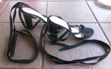 Ivanka Trump Mile Wrap Block Heels Black Size 9.5 M