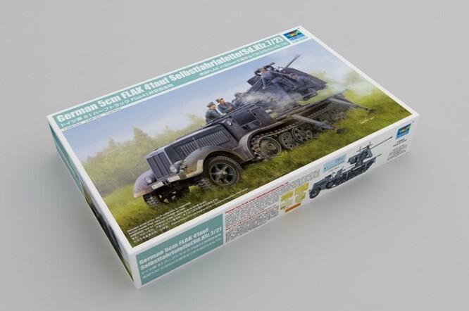 Trumpeter 09513 - 1:3 5 German Charcoal 5cm Flak 41 - Sdkfz (Sd.Kfz.7/2) -new