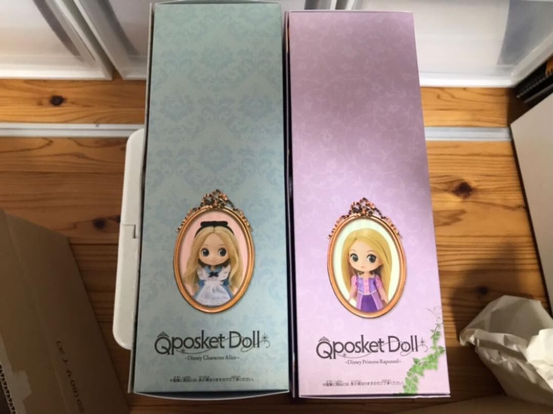 Disney Q posket Doll Alice in Wonderland Alice ＆ Rapunzel Figure
