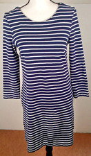 J. Crew Dress XS Navy Nautical Stripe Knit Long Sleeve Classic Old Money