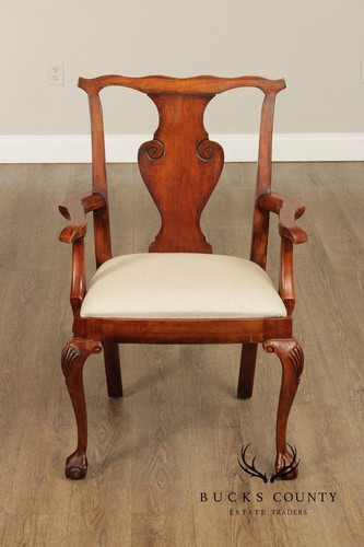 Ralph Lauren Georgian Style Set Of Eight Carved Dining Chairs - Picture 11 of 13