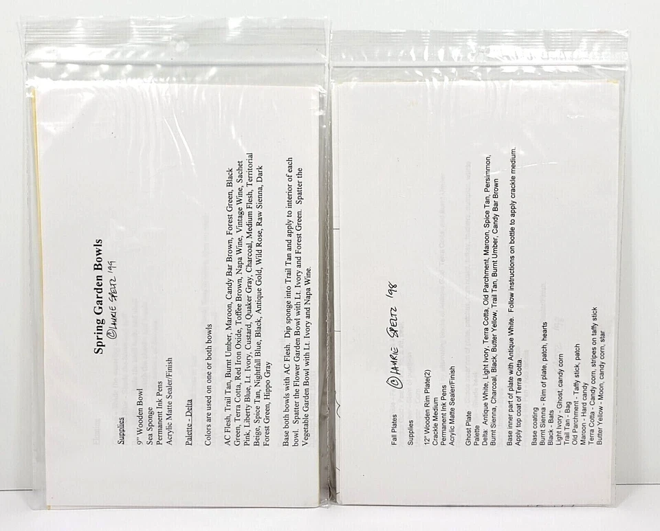 4 Laurie Speltz Tole Painting Instruction Packets Christmas Thanksgiving Spring Foto 3 de 4