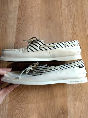 Sperry Top Sider Women's White And Blue Bionic Shoes Size 9