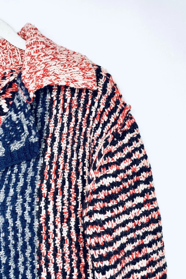 Free People Womens Cardigan Open Front Knit Wool Sweater Sz S Petite - Image 4 of 4