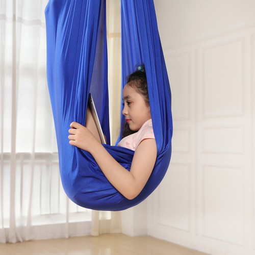 Columpio para niños hamaca interior yoga terapia niños autismo 280x150cm DE - Imagen 17 de 88