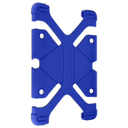 Coque tablette 8.9 à 12 pouces Universel Bumper Silicone Gel bleu Mode Support - Photo 2/6