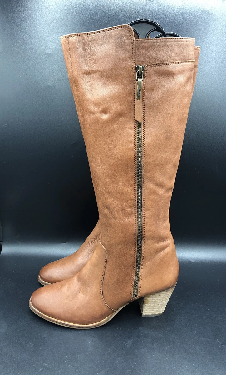 Tan leather sale boots ladies