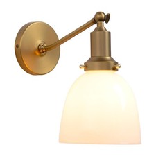 PERMO Industrial Vintage Slope Pole Wall Mount Single Sconce with 6.7" Oval D...