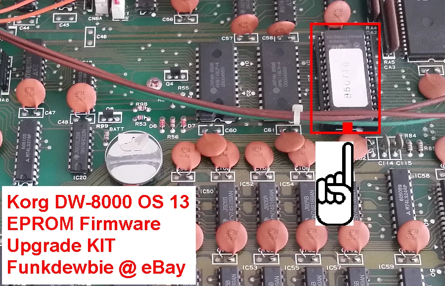 Korg DW-8000 OS 13 EPROM Firmware Upgrade KIT / New ROM Final Update Chip DW8000 - Image 2 of 2
