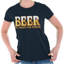 Funny Beer Drinking Drinker Sayings Alcohol Womens Top Junior Graphic Tee