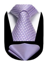 Polka Dot Ties for Men Handkerchief 8.5cm / 3.4 inches in Width F-lavender