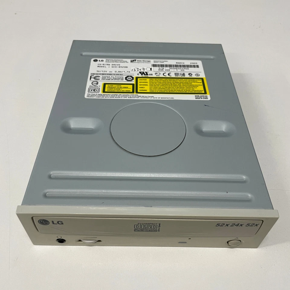 Hitachi LG GCE-8520B IDE CD-R/RW Optical Disk Drive Burner 52x24x52x - Image 4 of 4