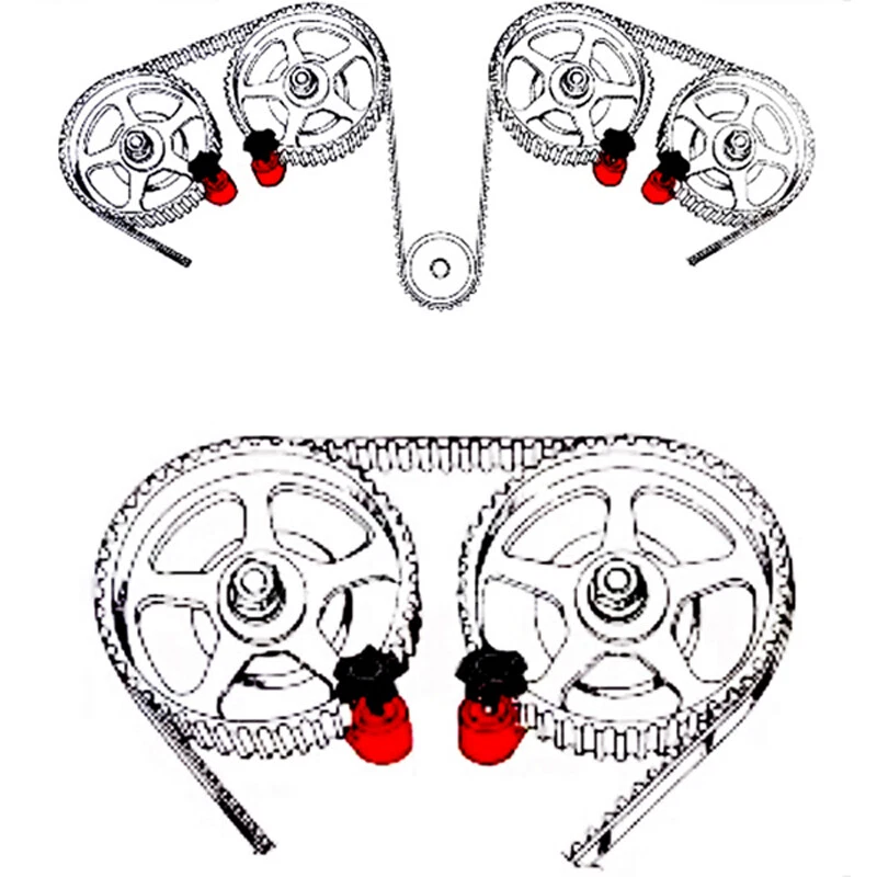 Kit de bloqueo de engranaje de piñón herramienta de bloqueo de sincronización de motor árbol de levas abrazadera de doble leva 5 unidades Foto 2 de 4