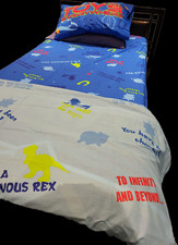 New Toy Story Multicolored All Overprinted Twin Bedding Sheet Set For Kids-3 Pcs