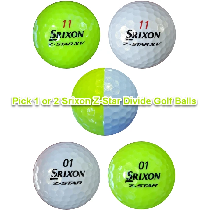 Srixon Z-STAR DIVIDE & Z-STAR DIVIDE XV - Half Yellow / White