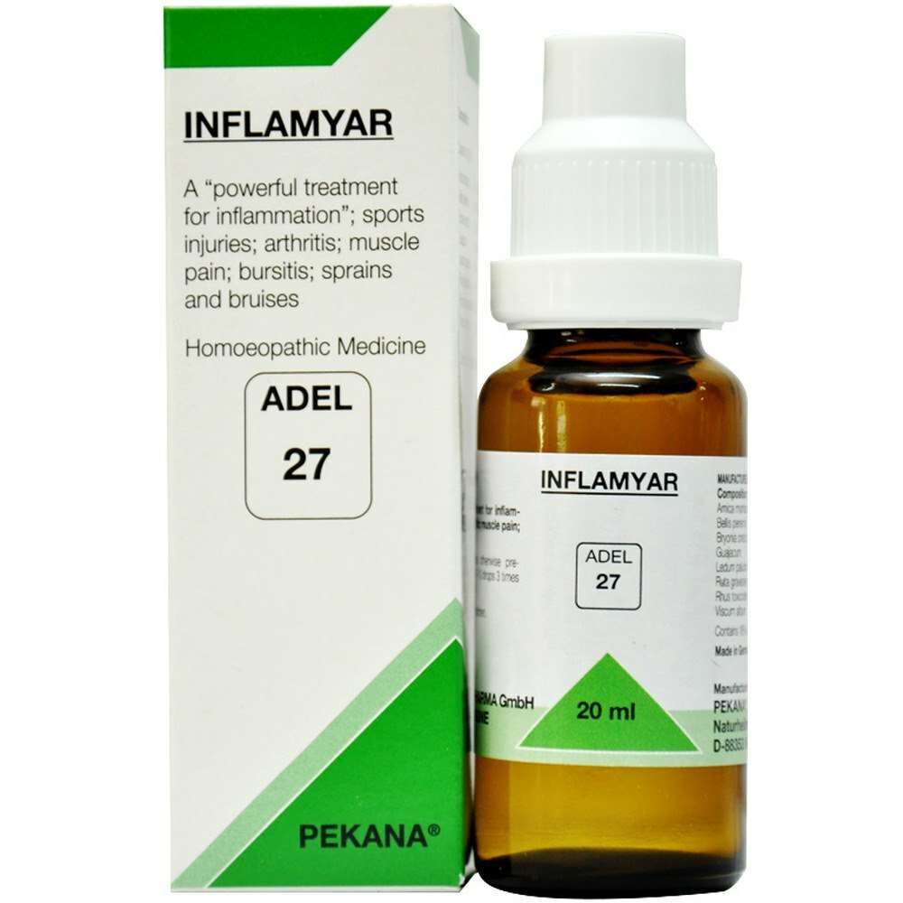 Adel 27 Drops Inflamyar 20Ml German Homeopathic Sports Injuries, Arthritis Drop