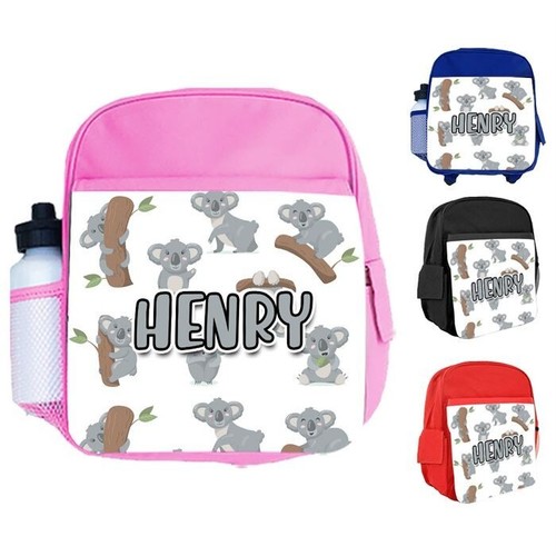 Personalised Backpack Any Name Kids Koala Design Girls Children Bag 108 - Picture 4 of 12