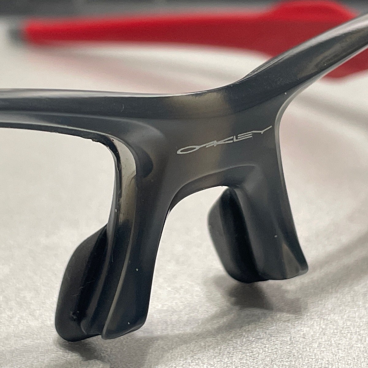 Oakley Flak 2.0 XL Matte Grey Smoke FRAME w/ Red Oakley Icons SKU