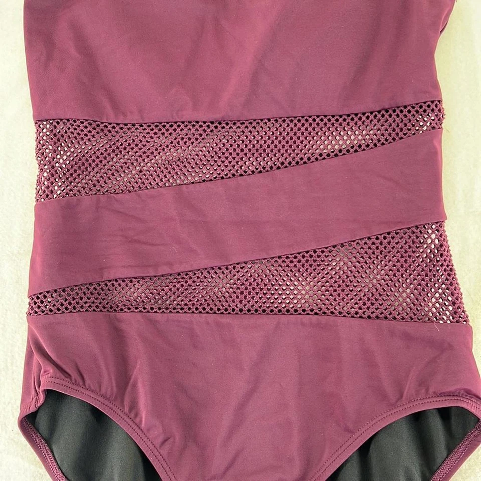 Carmen Marc Valvo Traje de Baño de Una Pieza Bikini Traje de Baño Malla Púrpura Para Mujer 10 Foto 4 de 4