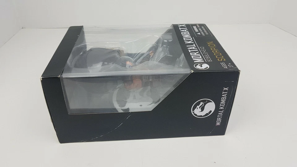 Mortal Kombat X Scorpion 6" Exclusive Arcade Block Bobblehead Brand New Sealed - Imagem 4 de 4