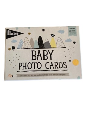 Milestone Over The Moon Baby Keepsake Neutral Cards Newborn s First Year Memorie