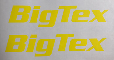BIG TEX OEM Replacement TRAILER DECAL Stickers - SET OF 2 - 12'' Yellow