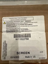 W11522758 Genuine OEM Whirlpool Dryer Lint Screen Assembly