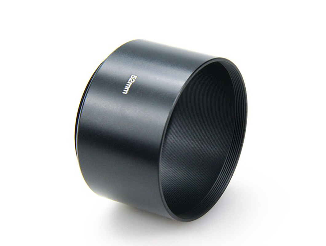 52mm Black Metal 35mm Long Screw in Lens Hood 52mm Thread - UK SELLER