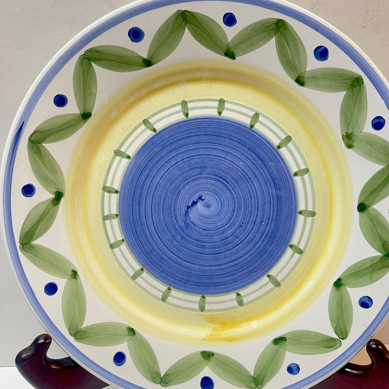 Williams Sonoma Marisol Dinner Plates Made in Italy Set of 5 Blue