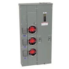 Square D MP33125 300 Amp 3 Gang 125A Meter OH/UG MP33-125 as WEP3311 EUSERC