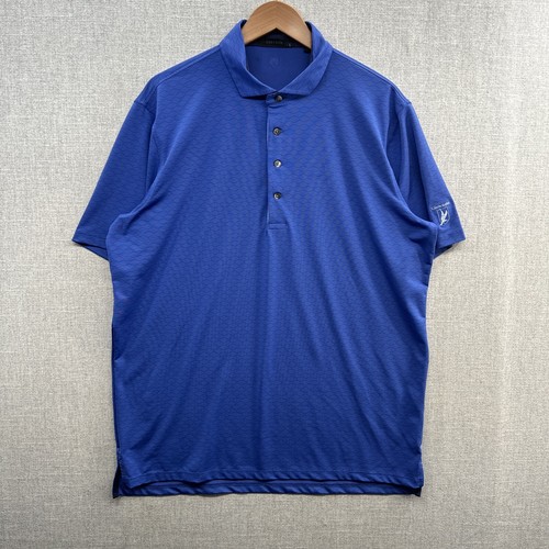 Greyson Gleneagles Golf Polo Shirt Mens Large Blue Geometric Short Sleeve Adult* - Picture 2 of 17
