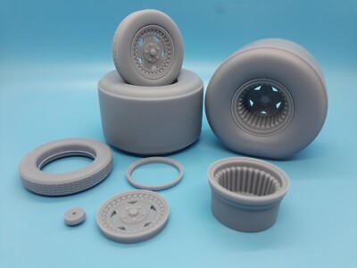 1/12 Centerline ''Convo Pro'' Pro Stock Drag Wheels & Tyres - 3D Printed Resin