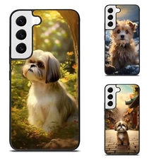Trendy Cover For Samsung Galaxy Z Fold Flip 3 4 5 6 Shitzu dog golden