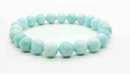 Amazonite Gemstone Bracelet, 6mm, 8mm - Picture 3 of 4