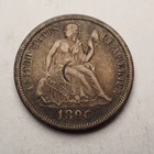 1890  SEATED LIBERTY SILVER DIME - VF  - FREE SHIPPING!  C4234