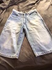 VINTAGE Southpole Boys Jean Shorts 18 Blue Denim Faded Relaxed Nice