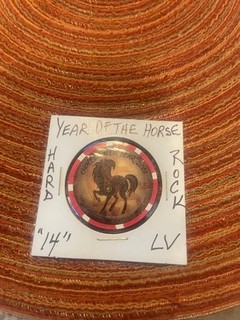 $5.00 CASINO CHIP HARD ROCK HOTEL YEAR OF THE HORSE LAS VEGAS NEVEDA