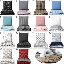 Bettwäsche Baumwolle 135x200 155x220 200x200 200x220 Garnitur Kissen Decke Bezug